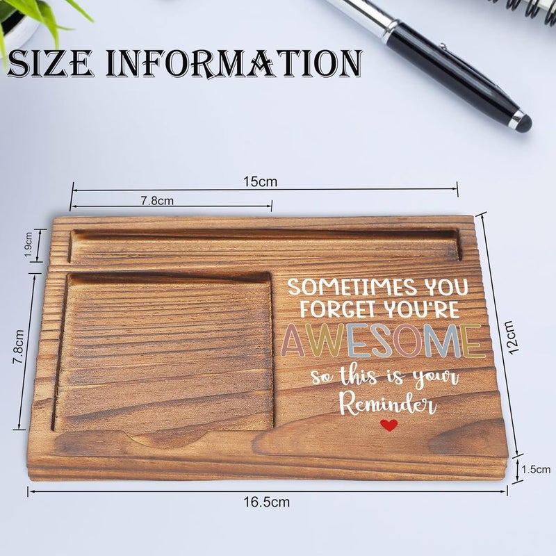 EFFJNSG Sometimes You Forget You are Awesome Self-Stick Note Pad Holders, Inspirational Quotes Desk Decor Gifts for Women Coworker Friends, Encouragement Cheer Up Gifts Sticky Note Holder EDP08 - Image 4